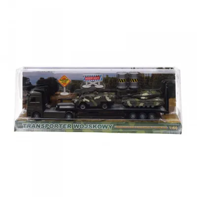 Produktbild von Militärtransporter + 2 Fahrzeuge unter einer Cloche 540104 HIPO