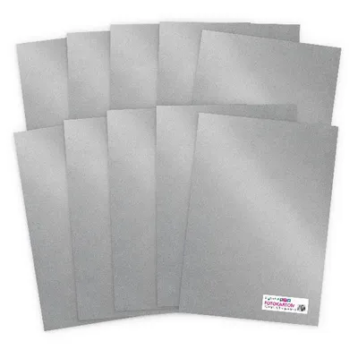Produktbild von itenga Fotokarton - A4 300 g/qm  10 Blatt Silber glänzend