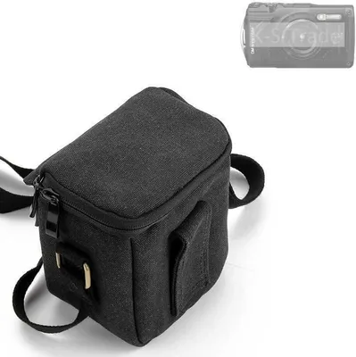 Produktbild von K-S-Trade Umhängetasche kompatibel mit OM System TG-7 Schulter Tasche Tragetasche Kameratasche Fototasche schwarz Schutzhülle Zubehörtasche