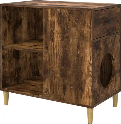 Obrázek produktu pro Kočičí dům Kouřový dub 72 x 42.5 x 70 cm kompozitní dřevo