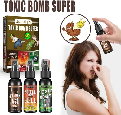 Produktbild von 3x Furzspray Stinky Streichspray Tückischer Bombengeruch Halloween Unterhaltungsspielzeug, Scherzartikel, 30ml*3