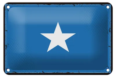 Produktbild von Blechschild Flagge Somalias 18x12cm Retro Flag of Somalia Dekoration