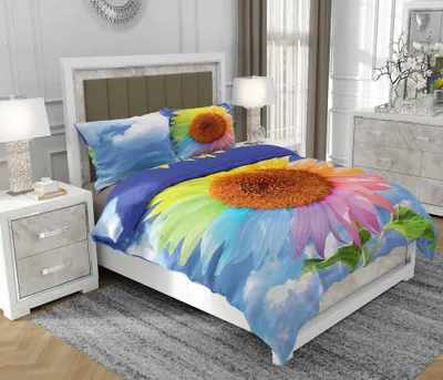 Obrázok produktu pre Obliečky 140x200 cm + 2x70x80 cm, 3-dielna súprava, 100% bavlna (bavlnený satén), zips, viacfarebná - SOVIO | So.0234