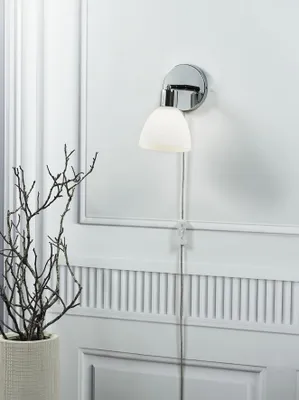 Zdjęcie produktu dla Lampa ścienna Nordlux Ray, srebrna, Ip20, 40W, 63191033