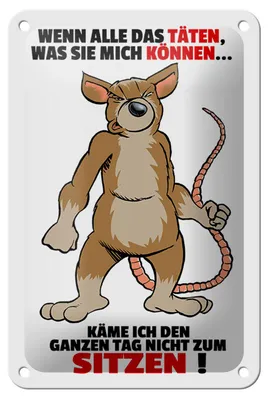 Produktbild von Blechschild Spruch 12x18cm wenn alle täten was sie mich können