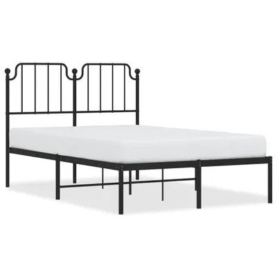 Obrázek produktu pro Postel s čelem kovová černá 120x190 cm