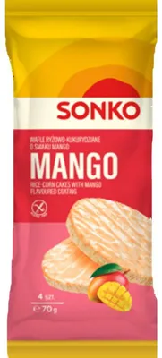 Productafbeelding van SONKO Rijstwafels met maïs, met mangosmaak, 70g