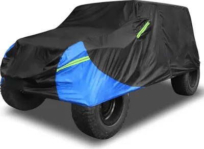 Produktbild von Auto Abdeckung Wasserdichte Sonne Regen Schneeschutz Schwarz Blau