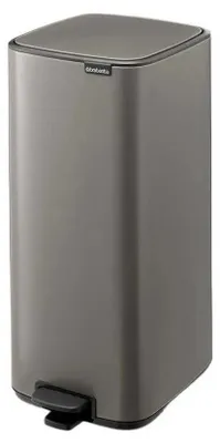 Produktbild von Brabantia Bo Treteimer, 30 l, Rechteckig, Stahl, Platin, Terrasse, Stahl