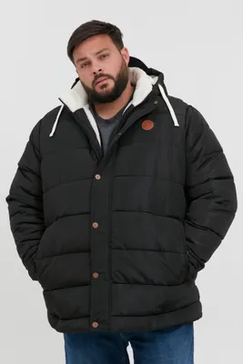Produktbild von BLEND BHFrederic Herren Winterjacke Big & Tall Herrenjacke Jacke Große Größen bis 6xl mit Teddyfell-Kapuze Eingrifftaschen Regular fit
