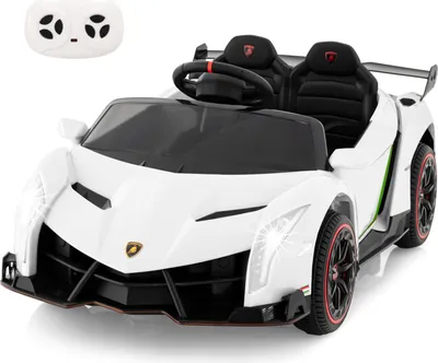 Produktbild von DREAMADE 4WD-Lizenziertes Lamborghini-Kinderauto, 12-V-Elektroauto mit 2,4-G-Fernsteuerung, 3 Geschwindigkeiten, hydraulischen Türen, 3-8 Jährige Kinder