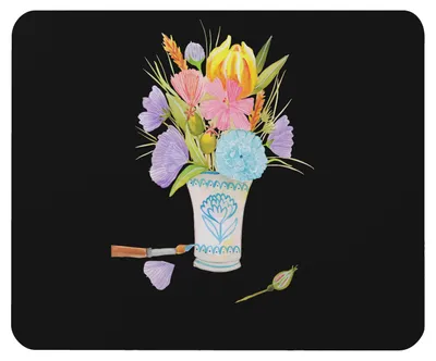 Produktbild von Mr. & Mrs. Panda Mauspad Blumenvase - Geschenk, Vase, Mousepad, Dekoration, Mouse Pad, laptop, Blumen, Bunt, Natur, Pflanzen, Pinsel