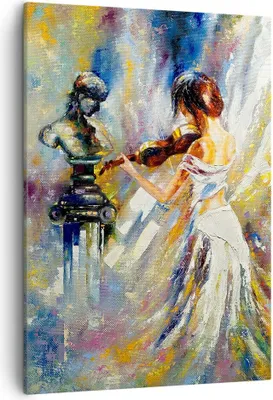 Produktbild von Bild auf Leinwand - Leinwandbild - Einteilig - Stück Frau Künstler - 50x70cm - Wand Bild - Wanddeko - Wandbilder - Leinwanddruck - Wanddekoration - Leinwand bilder - Wandbild - PA50x70-5146