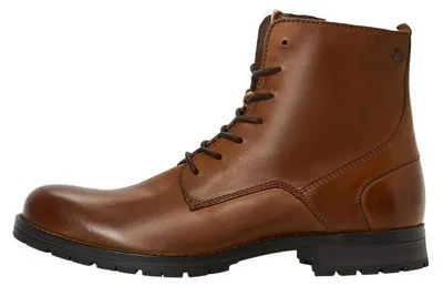 Immagine prodotto di Stivali Chukka da uomo Jack & Jones, modello Jfworca, in pelle, color cognac, taglia 42 EU