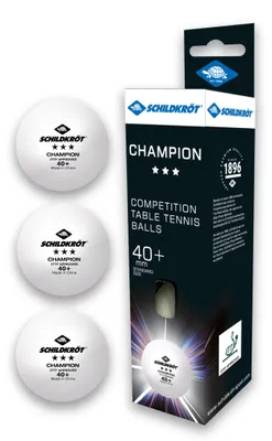 Produktbild von TT-Ball 3-Stern CHAMPION POLY 40+, white, 3 pieces, 2024v