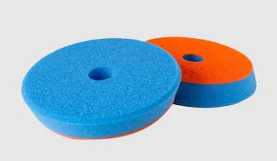 Produktbild von ADBL Polierschwamm mit Klettverschluss, Profi-Qualität, Durchmesser 75 mm, Farbe blau