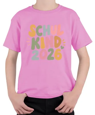 Produktbild von Schulkind 2026 Einschulung Geschenk Mädchen Einschulungsfeier Kinder T-Shirt, Pink, 116