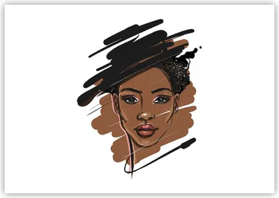 Produktbild von Poster - Poster ohne Rahmen - Afrikanisch Modern Porträt - 100x70 cm - Wand Bild - Wanddeko - Wandbilder - Kunstposter - Wandposter - Bilder - Kunstdruck - Wanddekoration - Wandbild - P2XAA100x70-4646