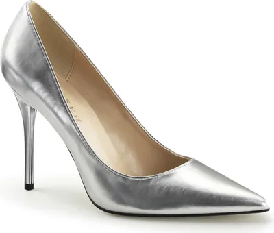 Produktbild von CLASSIQUE-20 Damen Pumps von Pleaser, Silber  , EU 46, US 16