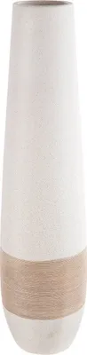 Image de Gilde Vase, "Olbia", gesprenkelt, gestreift, Keramik, creme, VE 1, H. 56 cm, D. 15 cm  28745