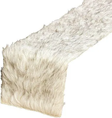Produktbild von Tischläufer Felly, Kunstfell Polyester rechteckig beige L 120 cm