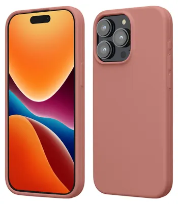 Produktbild von kwmobile Handyhülle für iPhone 15 Pro Max Hülle, für iPhone 15 Pro Max Case - Hülle Silikon - kabelloses Laden - Winter Rose