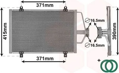 Produktbild von VAN WEZEL 43005201 Kondensator Klimaanlage Klimakondensator für RENAULT MEGANE I (BA0/1)
