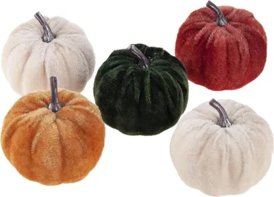Image de Citrouilles artificielles 5Pcs décorations d'automne pour Halloween