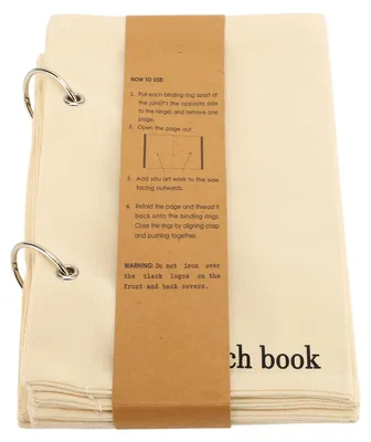 Produktbild von Leeres Stoff-Skizzenbuch, Leinen, faltbar, tragbar, Reisetagebuch, Planer, Notizbuch, Stichbuch zum Zeichnen, Schreiben
