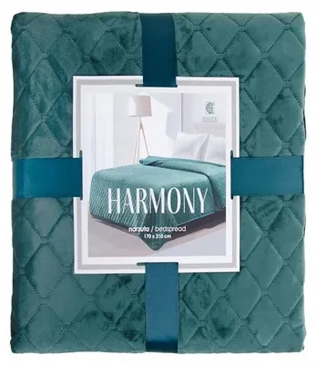 Image de Essex Couvre-lit matelassé 170x210 cm velours vert bouteille