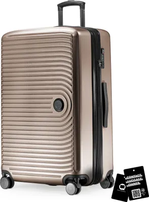 Produktbild von Hauptstadtkoffer - Großer Koffer + digitaler Kofferanhänger, Reisekoffer XL Erweiterung, Hardcase Rollkoffer 4 Rollen Aufgabegepäck 130L TSA-Schloss,Champagner