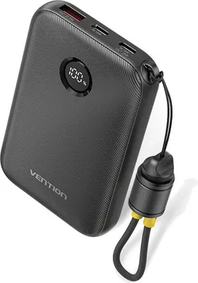 Produktbild von Powerbank Vention 10000 mAh 2xUSB-C 1xUSB-A 22 5 W  schwarz