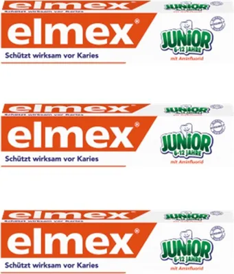 Produktbild von 3x Elmex Junior Zahnpasta 75 ml 6-12 Jahre