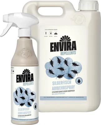 Produktbild von Envira Silberfisch Abwehrspray mit Nachfüllpack 2L+500ml
