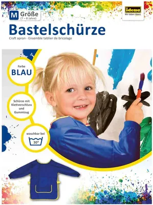 Produktbild von Happy Kidz Idena Bastelschürze blau 7-8 Jahre 21403136043