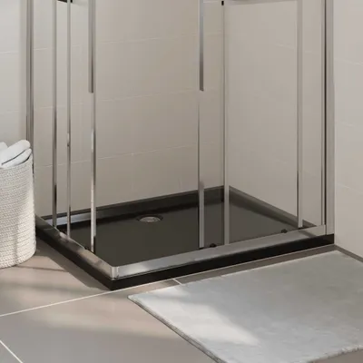 Zdjęcie produktu dla vidaXL Brodzik prysznicowy ABS prostokątny czarny 80x100 cm