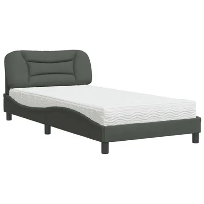 Produktbild von Möbel Bett mit Matratze Dunkelgrau 100x200 cm Stoff - Klassische Betten 3208514