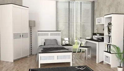 Immagine prodotto di Set giovani letto comodino libreria scrivania armadio 6 pezzi