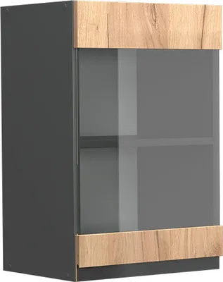 Produktbild von Küchenglasschrank Vicco R-Line Goldkraft Eiche 40 cm J-Shape, Model 39730