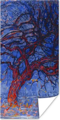 Produktbild von MuchoWow® Poster Roter Baum - Piet Mondrian 60x120 cm - Wandschmuck