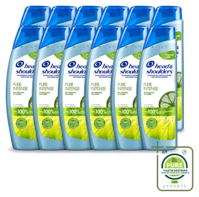 Produktbild von 12 x Head & Shoulders Anti-Schuppen-Shampoo Pure Intense Oil Control 250 ml - Großpackung - 12 Stücke