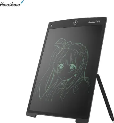 Obrázok produktu pre HowShow H12 12-palcový LCD digitálny kresliaci tablet na písanie Grafické tablety s perom Prenosný stierateľný elektronický kresliaci tablet pre deti a dospelých, čierny