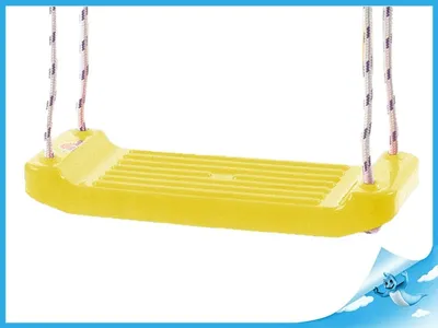 Obrázek produktu pro Houpačka plastová (prkénko) žlutá v síťce