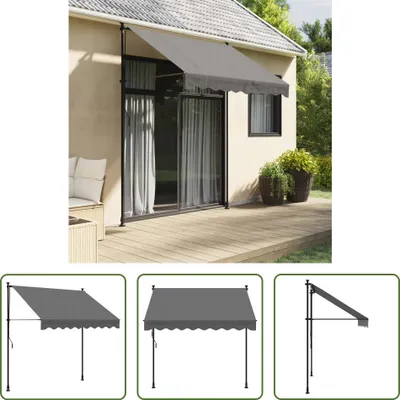 Obrázok produktu pre The Living Store Stiahnuteľná markíza antracit 200x150 cm látka a oceľ