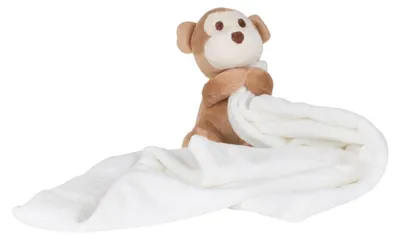 Obrázok produktu pre Mumbles - opička detská deka LT3765 (33 cm x 33 cm) (krémová farba)
