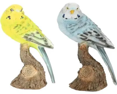 Obrázek produktu pro Zahradní figurka papoušek andulka 7 x 8 x 18 cm, různé druhy