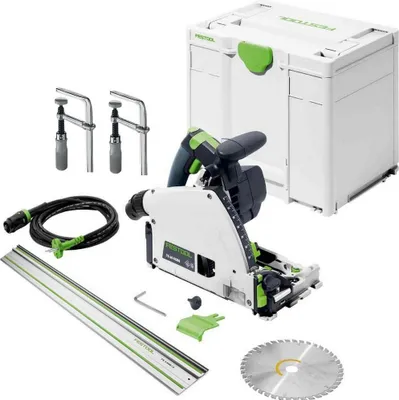 Produktbild von Festool Tauchsäge TS60 KEBQ-Plus Führungsschienen FS 1400/2 Schraubzwinge FSZ120