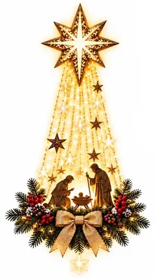 Produktbild von Beleuchteter Weihnachtsanhänger, festliche Weihnachtsdekoration für Tür, Fenster und Kamin, einfach aufzuhängen, für die Adventszeit