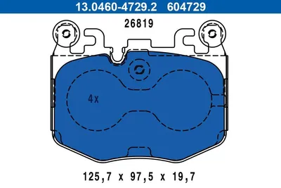 Produktbild von ATE Bremsbeläge Satz Vorne für BMW 5 Limousine (G60) 13.0460-4729.2
