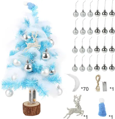 Zdjęcie produktu dla Mini choinka z piór DIY Sztuczna choinka na biurko do dekoracji świątecznych